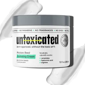 Cream for Sensitive Skin - Daily Face & Body Moisturizer - Non-Allergenic, Non-Irritating Formula with Ceramides, Hyaluronic Acid, Glycolipids & Arginine - 10 fl oz