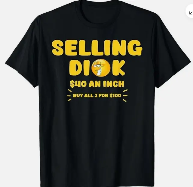 Men's Cotton Casual Short-Sleeve Turtle Neck T-Shirt, Funny Dick Meme Humor Menswear Top