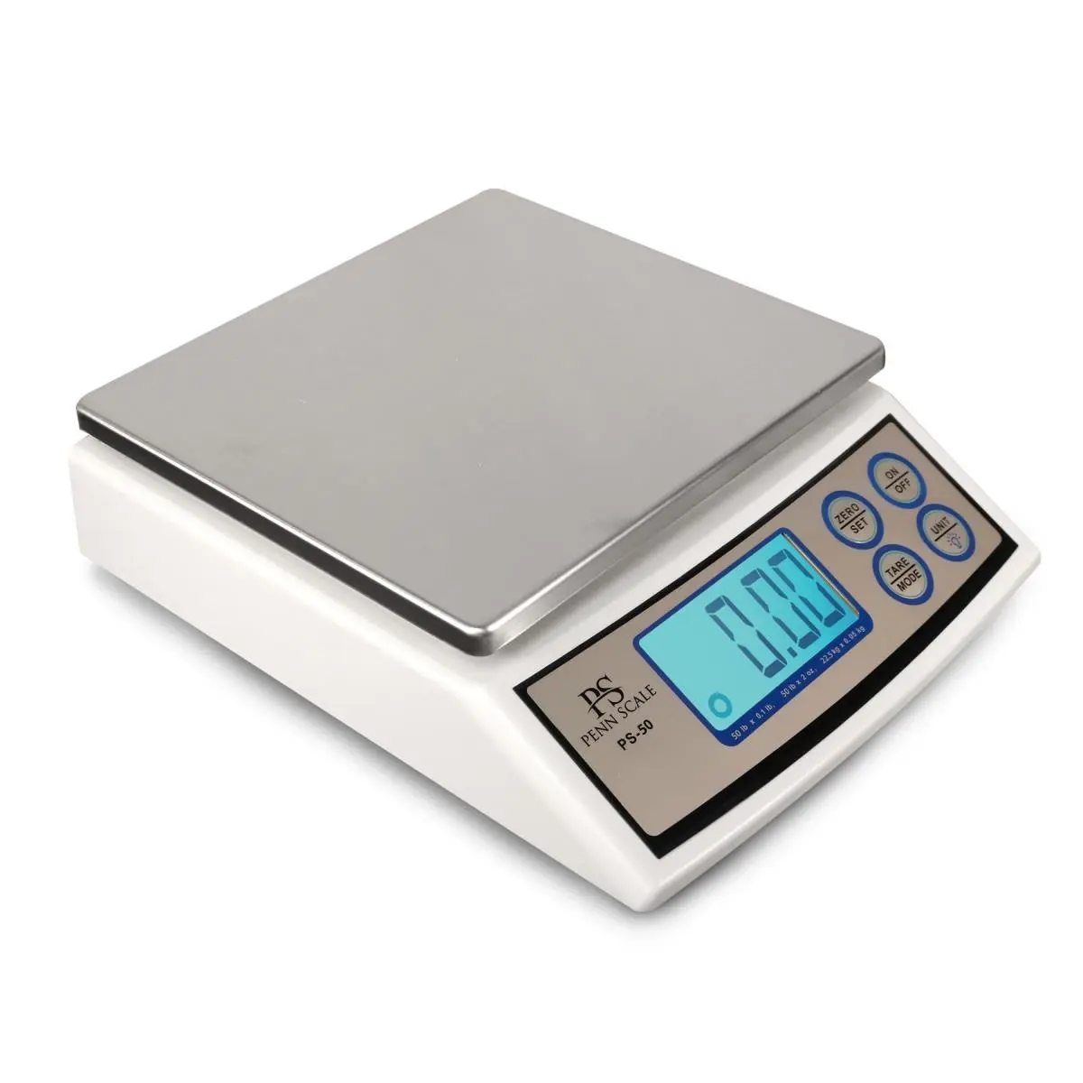 Penn Scale 50 lbs Portion Control Industrial Scale - for Kitchens, Business Owners, 6 AAA Batteries, Auto On-Off Function, Industrial Scales