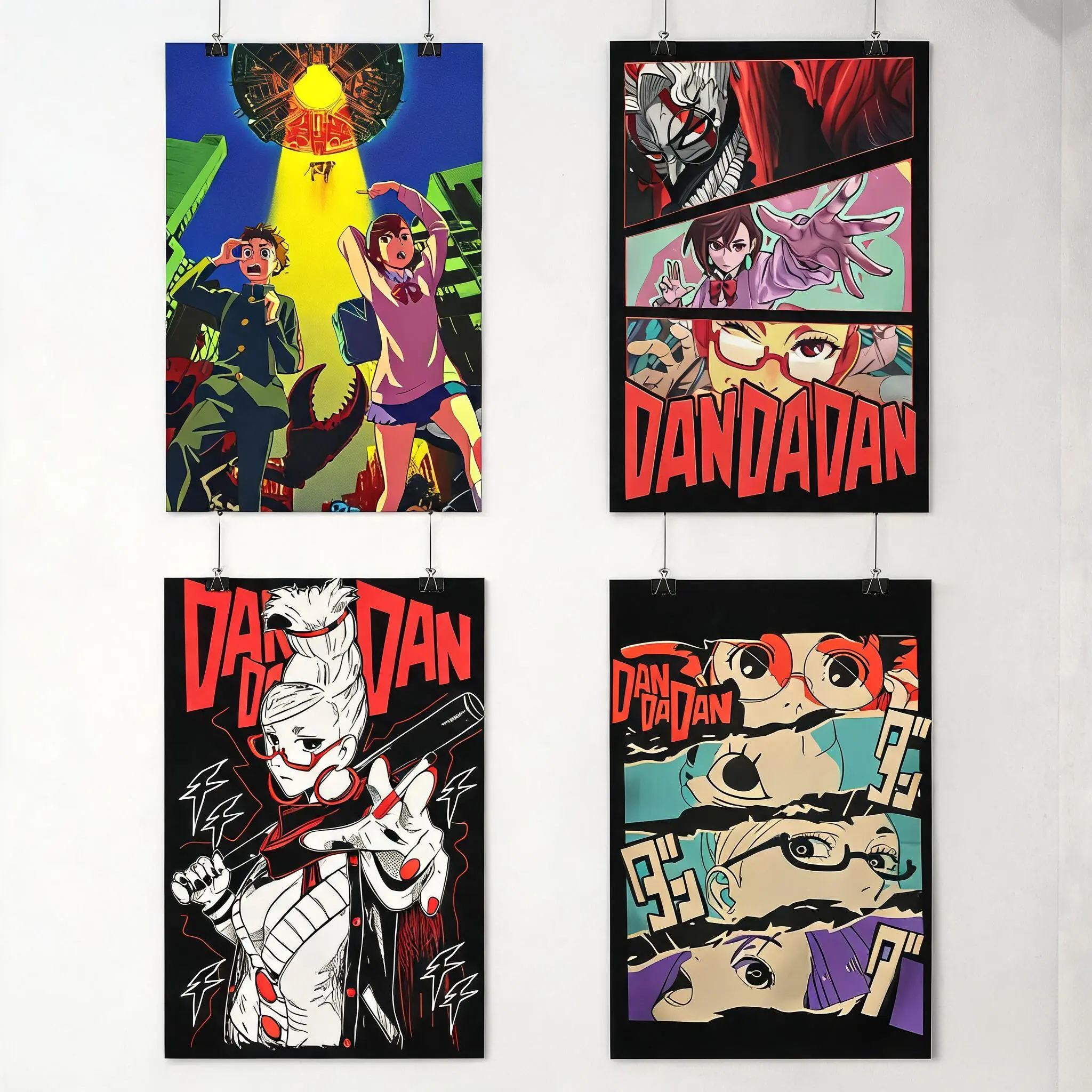 Dandadan Manga Panel Poster Pack, Cohesive Designs for Dorm & Gaming Studio Home Decor, Ideal Anime Fan Gift for Teen Spaces