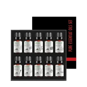 Autumn Essential Oil Set Pure Essential Oils for Aromatherapy & Relaxation Peppermint Tea Tree Jasmine Frankincense Sandalwood Lemongrass Lavender Eucalyptus Rose Lemon Healthcare Wellness Therapeutic Treatment Wellness oil  diffuser plant extract
