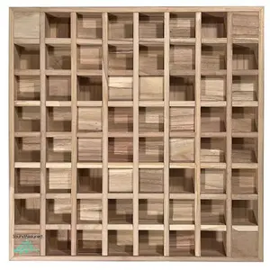 Acoustic Diffuser Panel - Wood Quadratic Residue Acoustical Diffuser For Sound Treatment In Recording Studios And More