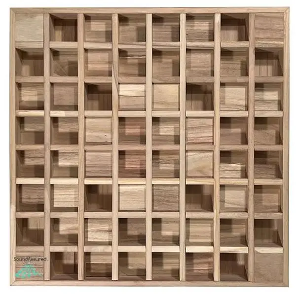 Acoustic Diffuser Panel - Wood Quadratic Residue Acoustical Diffuser For Sound Treatment In Recording Studios And More