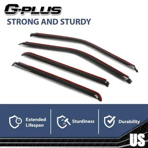 Fit For 15-24 Ford F-150 Super Crew Cab In Channel Window Vent Visor Rain Guards