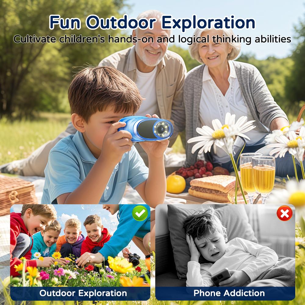 【2026 Upgrade】SEEKID 1000X Handheld Microscope for Kids with 4K 2.0" Screen, Photo & Video Camera, Rechargeable and Portable, a Fun STEM Gift & Birthday Present for Ages 3+