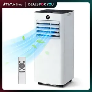 [dealsforyoudays]TEHANLD Portable Air Conditioner,8000 BTU  for Rooms up to 350 Sq. Ft.,AC Unit with Built-in Cool, Dehumidifier , Fan&Sleep Modes,Remote Control and Window Mount Kit Included, White