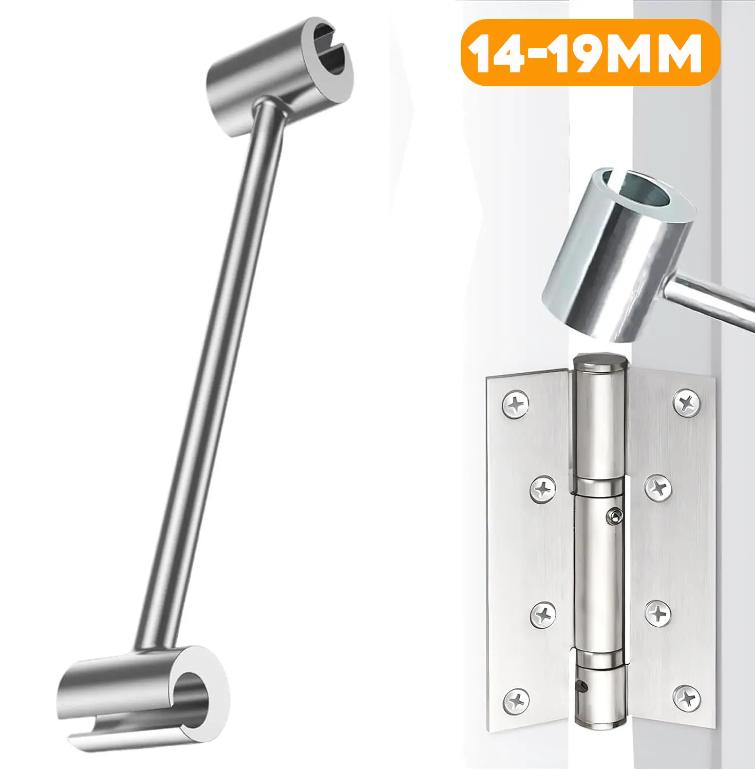 Hinges Gap Adjusting Wrench Steel, 14-19mm Door Hinge Adjustment Tool Heavy Duty Door Hinge Repair Spanner Multipurpose Hand Tools