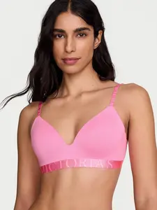 Victoria's Secret Cotton Exploded Logo Lightly Lined Wireless Bra