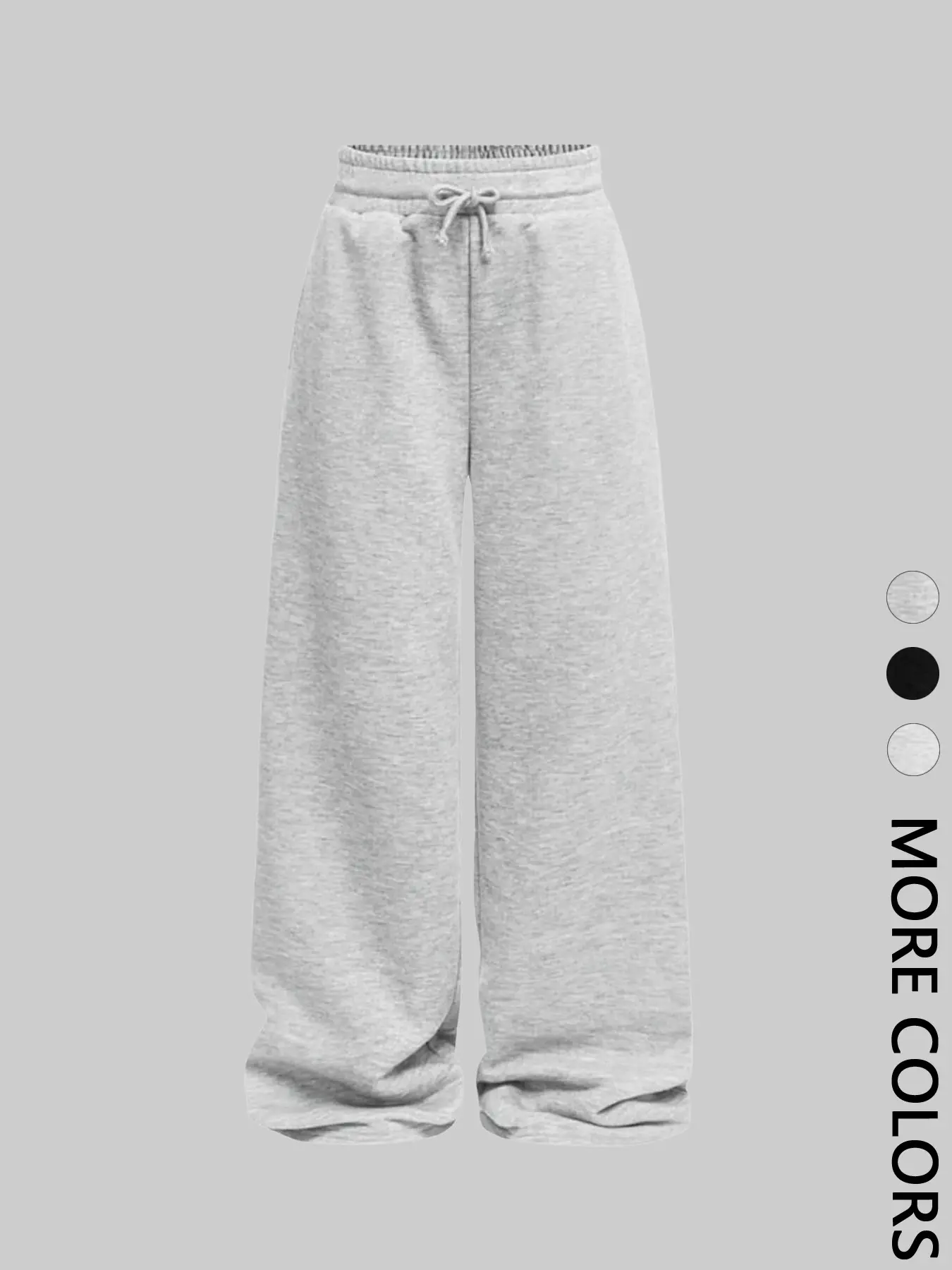 Women's Solid Color Loose Wide-Leg Sweatpants with Drawstring Waist, Breathable Outdoor Running Pants for All Seasons, Athletic Bottoms for Fitness and Commuting, Casual Sports Bottoms, Athleisure Style, Essential Activewear, Knit Track Pant