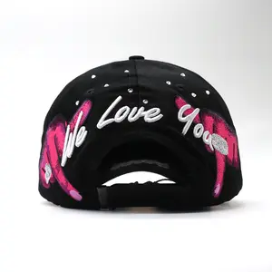 Cool Streetwear Snapback Hat - Black Embroidered "For All Our Haters" Cap, Unisex Hip Hop Headwear for Skate & Street Style(Built-in Chip)