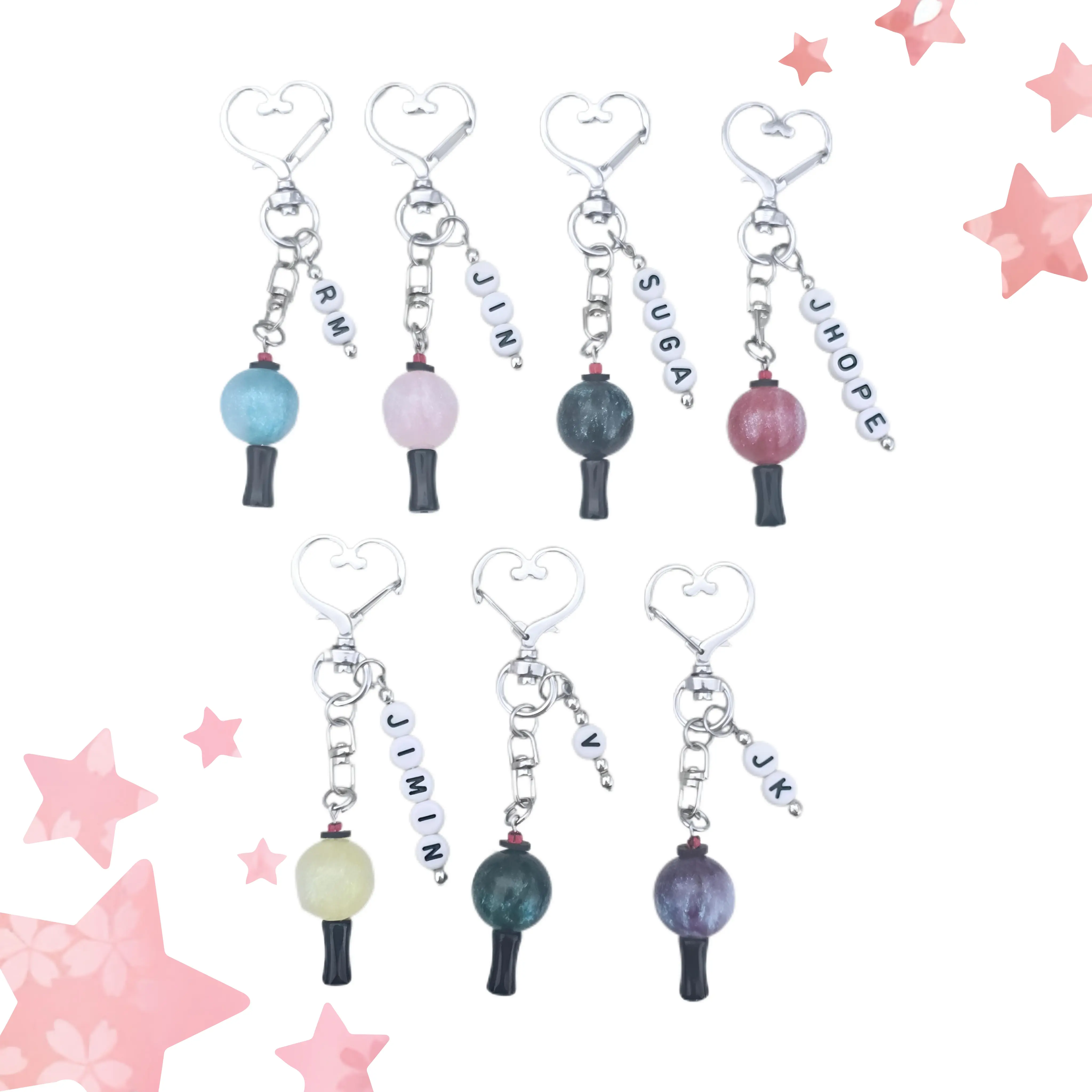 Bt Member Lightstick Charm Keychain