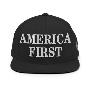 America First Hat Snapback Adjustable Embroidered