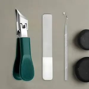 Household Eagle-Beak Beveled Nail Clippers Set: Large Opening, Anti-Splash – Multifunctional for Thick & Hard Nails