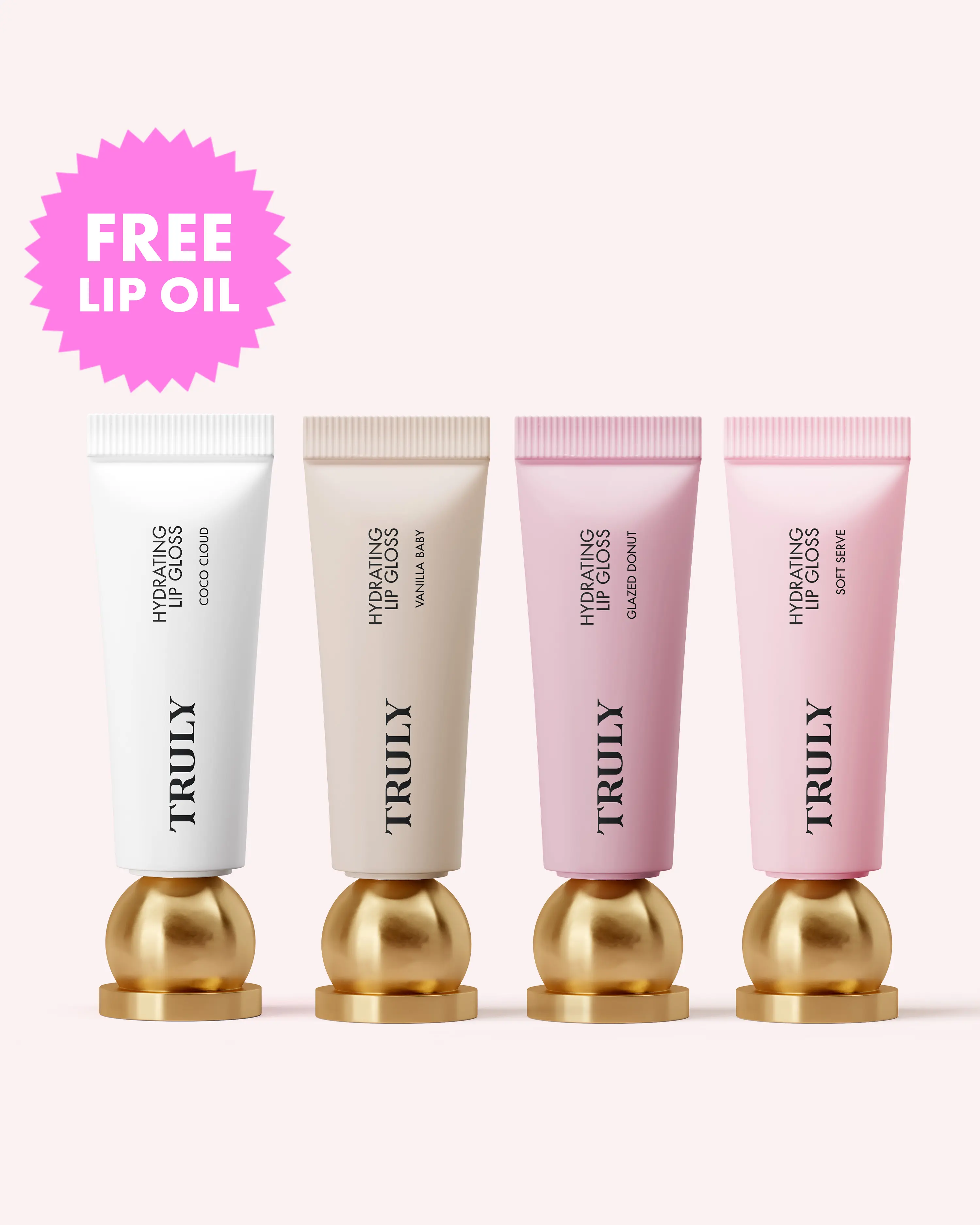Hydrating Lip Gloss Complete Collection - 4-Piece Lip Gloss Set, High Shine & Tinted, Infused with Hyaluronic Acid, Jojoba Oil & Shea Butter