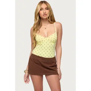 Gabriana Polka Dot Cupped Bodysuit