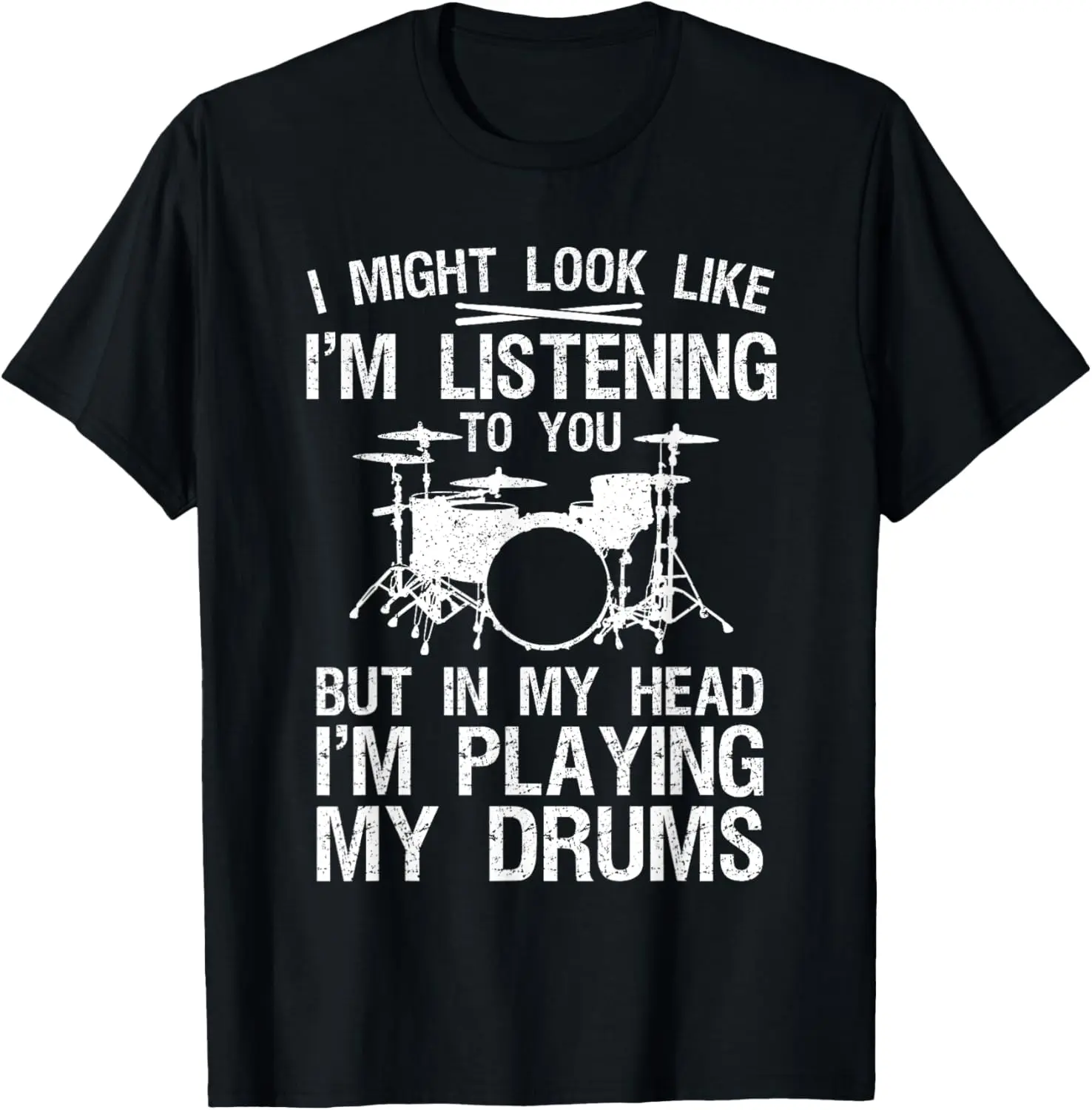 100% Cotton Funny Drummer Design For Men Women Drumline Drumming Drummer T-Shirt