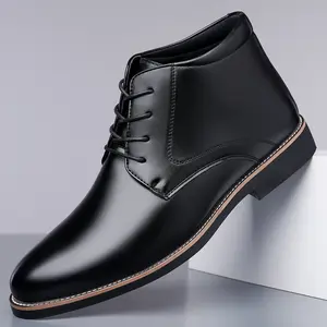 Men's formal high-top simple lace-up men's shoes