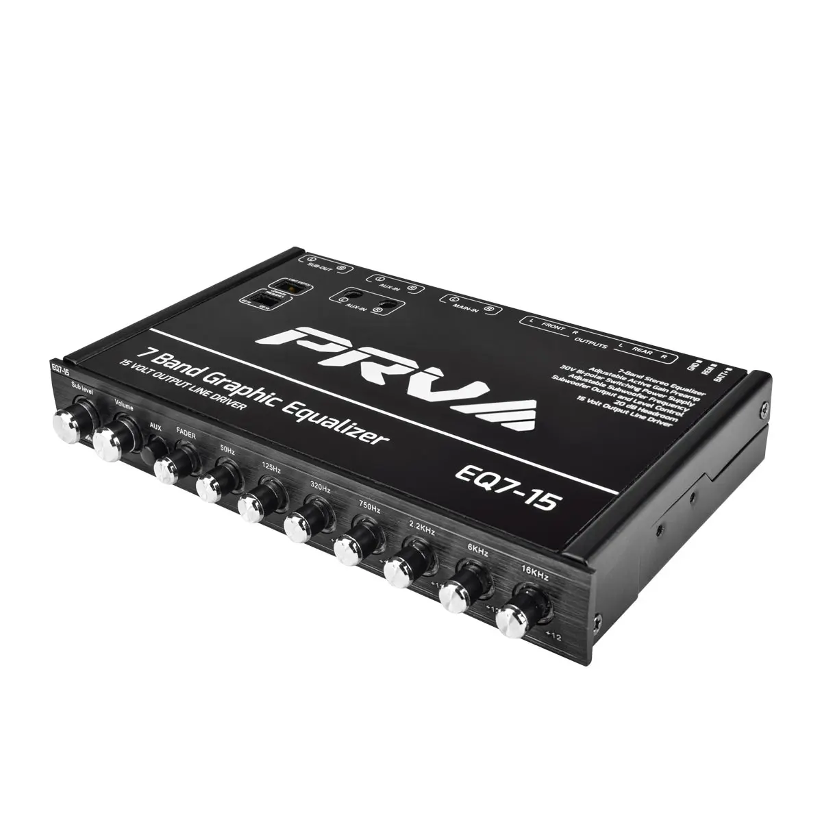 212 MAIN 7-Band Graphic Equalizer - 15V Output Line Driver, Mountable 7-Band EQ, Stereo Subwoofer Audio Accessory