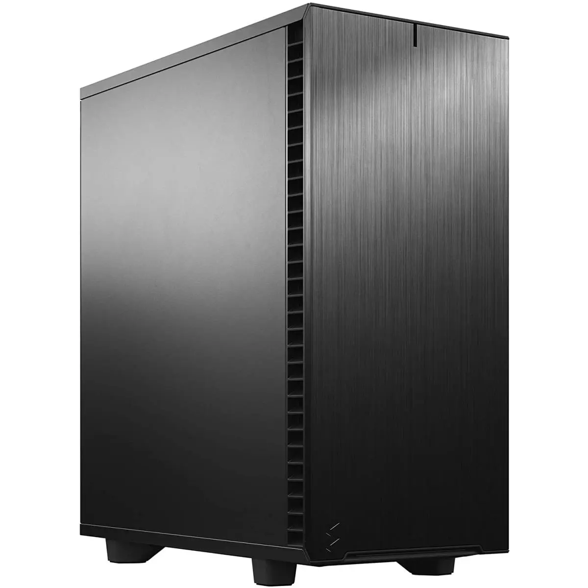 Define 7 Compact Black Brushed Aluminum & Steel Silent ATX Mid-Tower PC Case - Compact Frame, Removable Top, Cable Routing, Supports Up to 141mm, 26.95 lbs, 4"x5.512" & 6"x4.724" Dimensions, Filtered Ventilation, 3.5" Bays