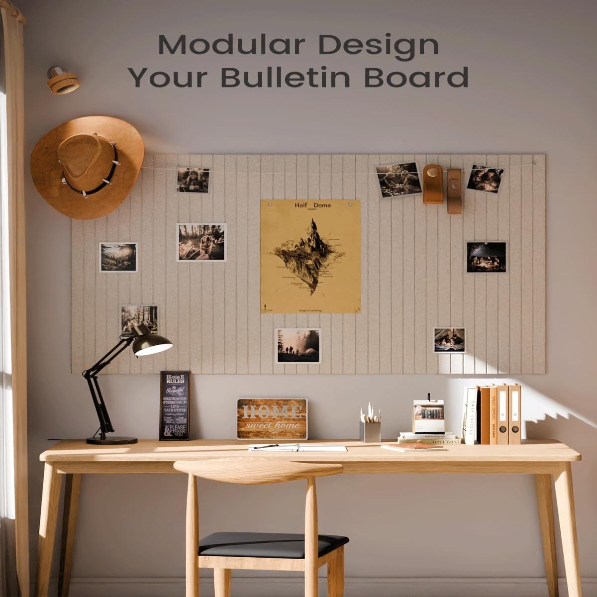 Set Of 12 Large Felt Bulletin Boards 48" X 36", Cork Board Alternative With Safe Removable Adhesive Tabs, No-Drill Wall Pin Board For Home Office & Classroom