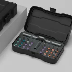 24-in-1 Magnetic Ratchet Screwdriver Set with Flexible Shaft & S2 Steel Bits - -in- Suitable for DIY, Electronics Repair, Maintenance, Furniture Assembly, Precision - Heavy-Duty Multi-Bit Driver