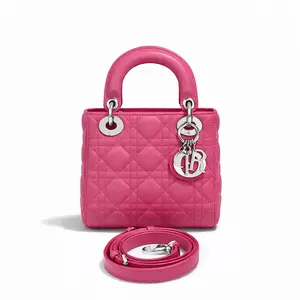 Pre-owned Dior Lady Dior Mini Lambskin Shoulder Bags BJ11014050105 Lady Mini