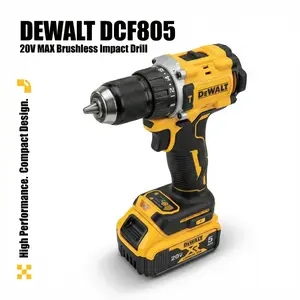 Dewalt DCF805 20V Brushless Impact Drill With Battery And  For Construction And Assembly power tool torque brushless impact wrench powertools durable rapid charger