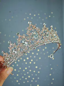 Elegant Bride Crown Tiaras Headband, Bridal Headpiece, Bridal Hair Accessories, Elegant Crown Design, Christmas & Halloween Party Hair Clip, Birthday Accessory, Bridal Accessory, Festive Fashion Jewelry for Women