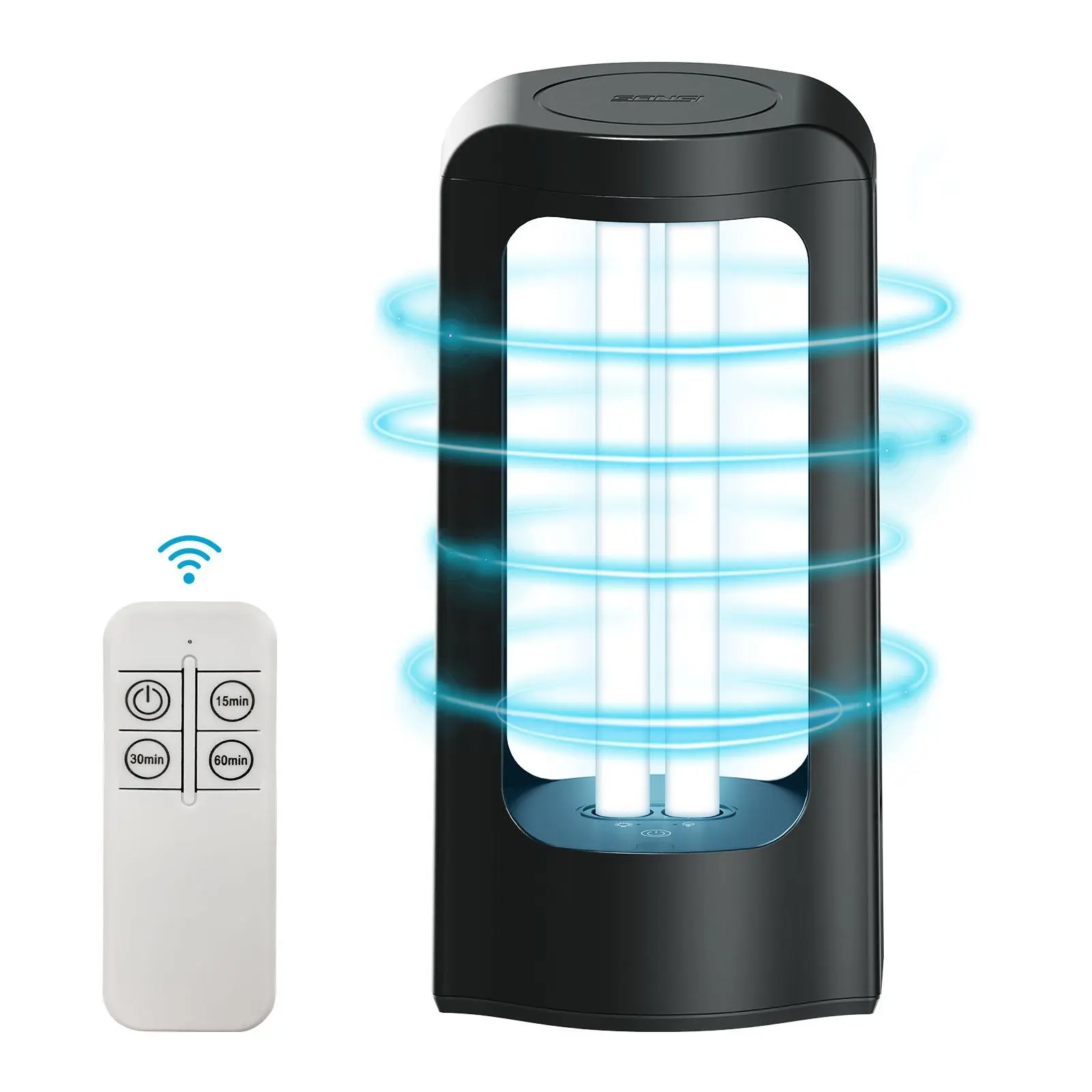 SANSI 18/27W Powerful UV Light  Eliminate  Dust Mites  Bed Bugs, with Remote Control Timer, Sterilization Rate99.99% UVC Lamp 254nm Wavelength,，Suitable for bedrooms and bathrooms.  - Ozone Free