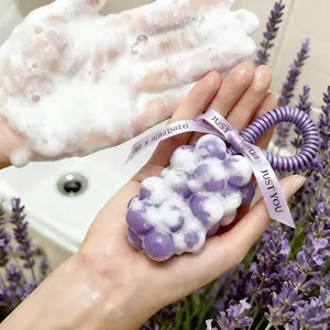 Paul Frank&Vireo Proro Grape Soap on a Rope – Handmade DIY Decorative Grape Soap, Natural and Gentle, Moisturizing and Cleansing, Long-Lasting Fresh Scent, Perfect for Home Décor and Bathroom, Aesthetic & Creative Christmas Gift bath   soap