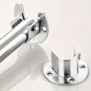2pcs Heavy Duty Rod Sleeve for Wardrobe Bracket, Flange Rod Bracket for Closet Rod End Support