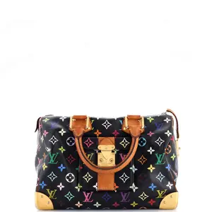 Pre-owned Louis Vuitton Canvas Coated Top Handle Bags Speedy Handbag Monogram Multicolor 30 by Rebag