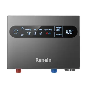 Ranein 8kW Tankless Electric Water Heater, 240V on Demand Instant Endless Water Heater with LED Temperature Display for Whole House Shower