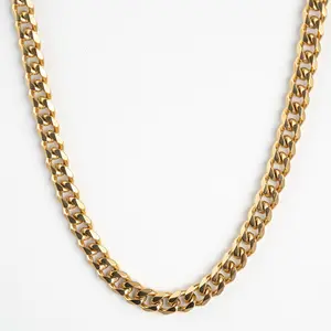 Vintage Gentlemen Classic Gold Cuban Link Chain - 7mm - 18kt Gold Finish - Elevate your Everyday Style & Make a Statement - Men's Premium Accessories, Necklaces - 20" or 22"