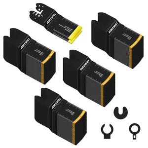 Titanium Oscillating Tool Blade, Professional Bi-Metal Multitool Blades Kits for Wood Nails, Metal, Plastic, with Japanese Teeth Fit Dewalt Milwaukee Bosch Worx Ryobi