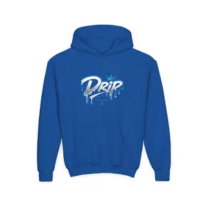 Youth Drip Teddy Bear Hoodie - Streetwear Pullover with Icy Graffiti Logo, Kangaroo Pocket, Smooth Fabric