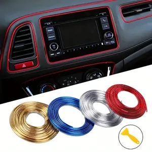 Universal Car Moulding Decoration Flexible Strips 10m/Interior Auto Mouldings Car Cover Trim Dashboard Door Car-Styling