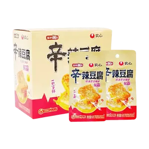 YANJINPUZI x NONGSHIM Spicy Tofu Snacks - Creamy Cheese & Sweet Chili Flavor, 20 Packs (320g) - Chewy, Tender, Korean Fusion Snack