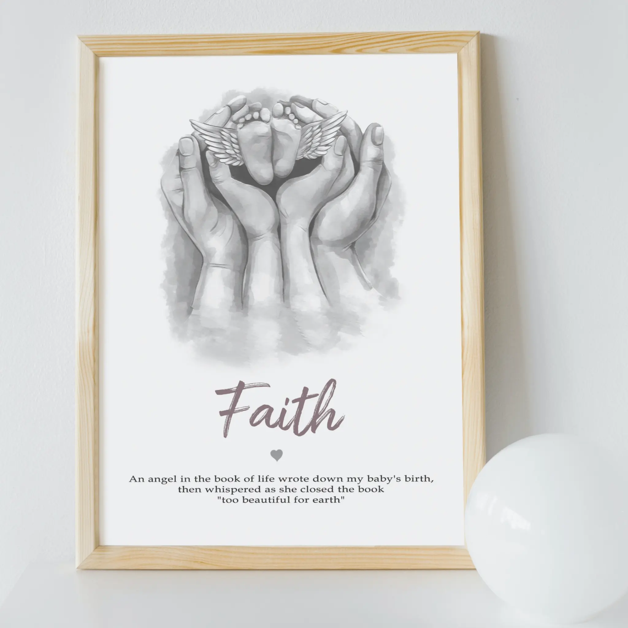 Customizable Miscarriage Tribute with Name