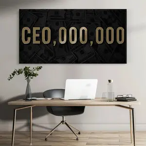 CEO Poster Wall Art, Motivational Quote Print For Office Desk, Millionaire Inspirational Decor Sign