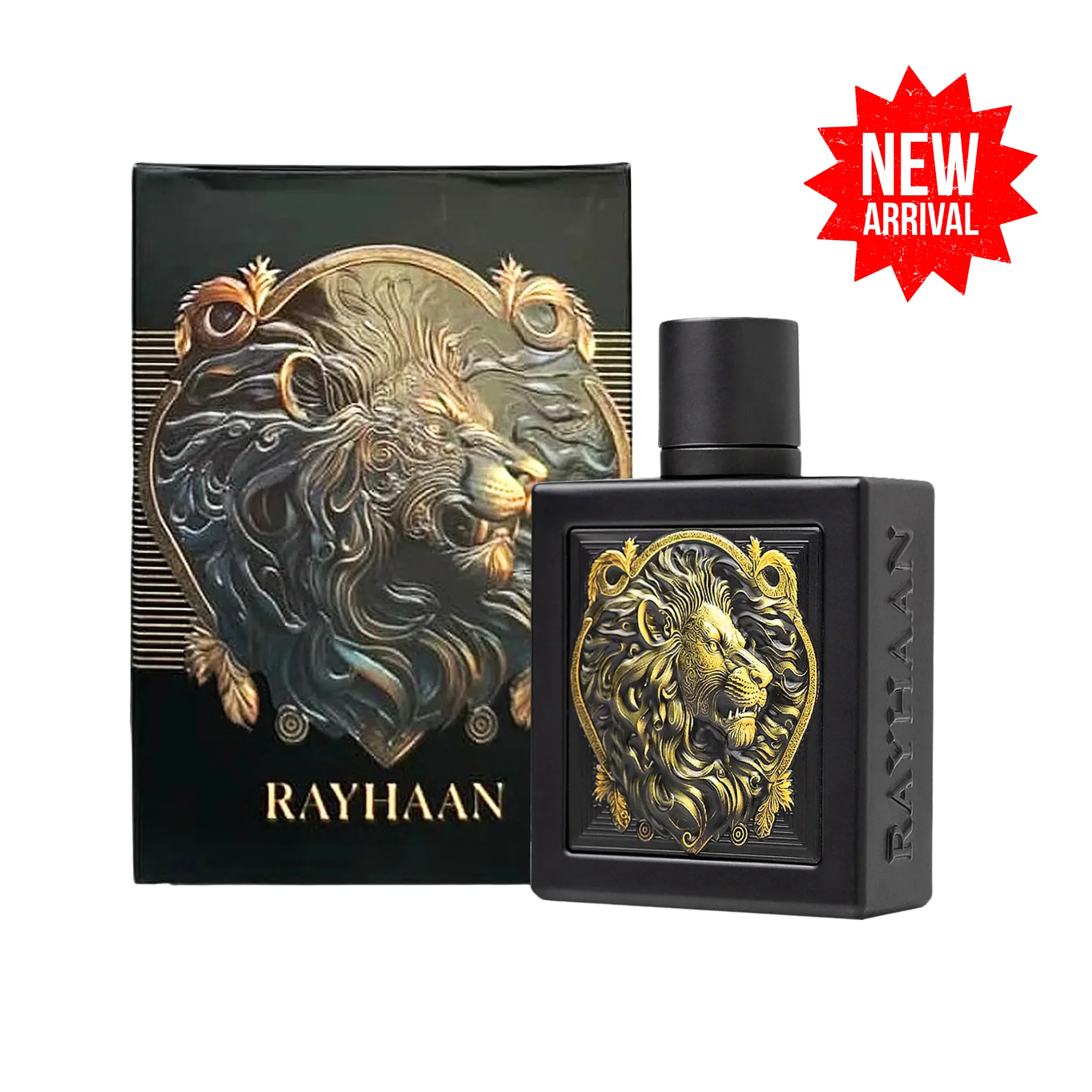 RAYHAAN Lion Eau De Parfum for Men, Long-Lasting Aromatic Woody Scent with Bergamot & Amberwood, Masculine Signature Scent, 3.4 fl oz / 100ml, Aromatic Luxurious Fragrance, Bold Woody Fragrance, Masculine Fragrance