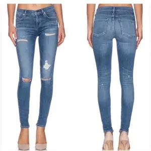 Agolde Sophie High Rise Skinny Jeans Size 29 Cannes Distressed Denim Stretc