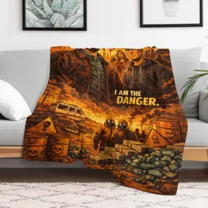 Breaking Bad Art Collage Blanket, Retro Comic Theme Throw Blanket, Soft Cozy Plush Blanket, Multi-Scene Versatile Use Perfect for Bed Sofa Camping, Best Gift for TV Fans Home Decor