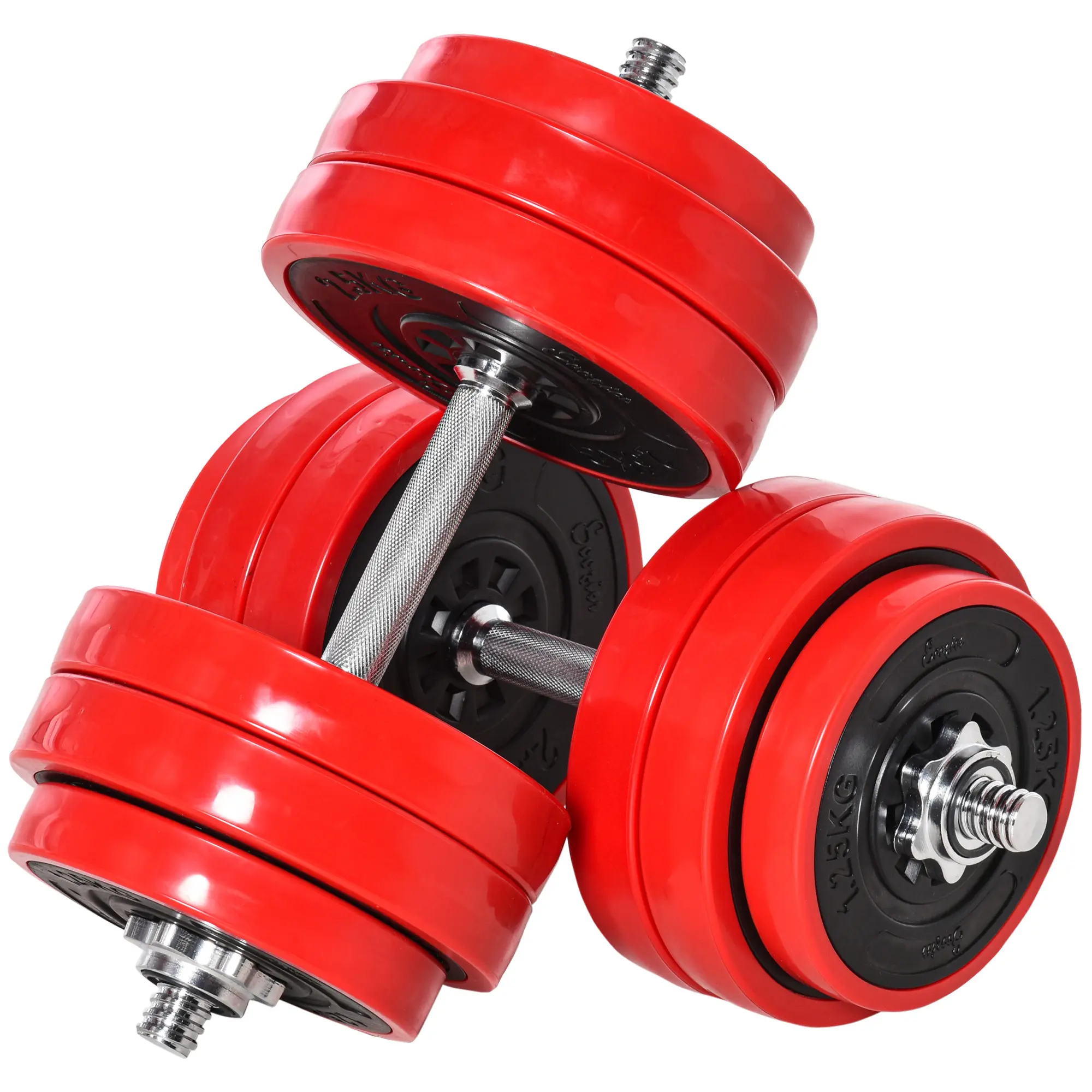 SAVEYOUR 66lbs Adjustable Dumbbell Set, 2-in-1 Customizable for Home Gym Strength Training, Floor-Safe Plastic Edges & Effortless Set-up, Convertible, Adjustable Weights, Unisex, 3 Lbs. Short Poles