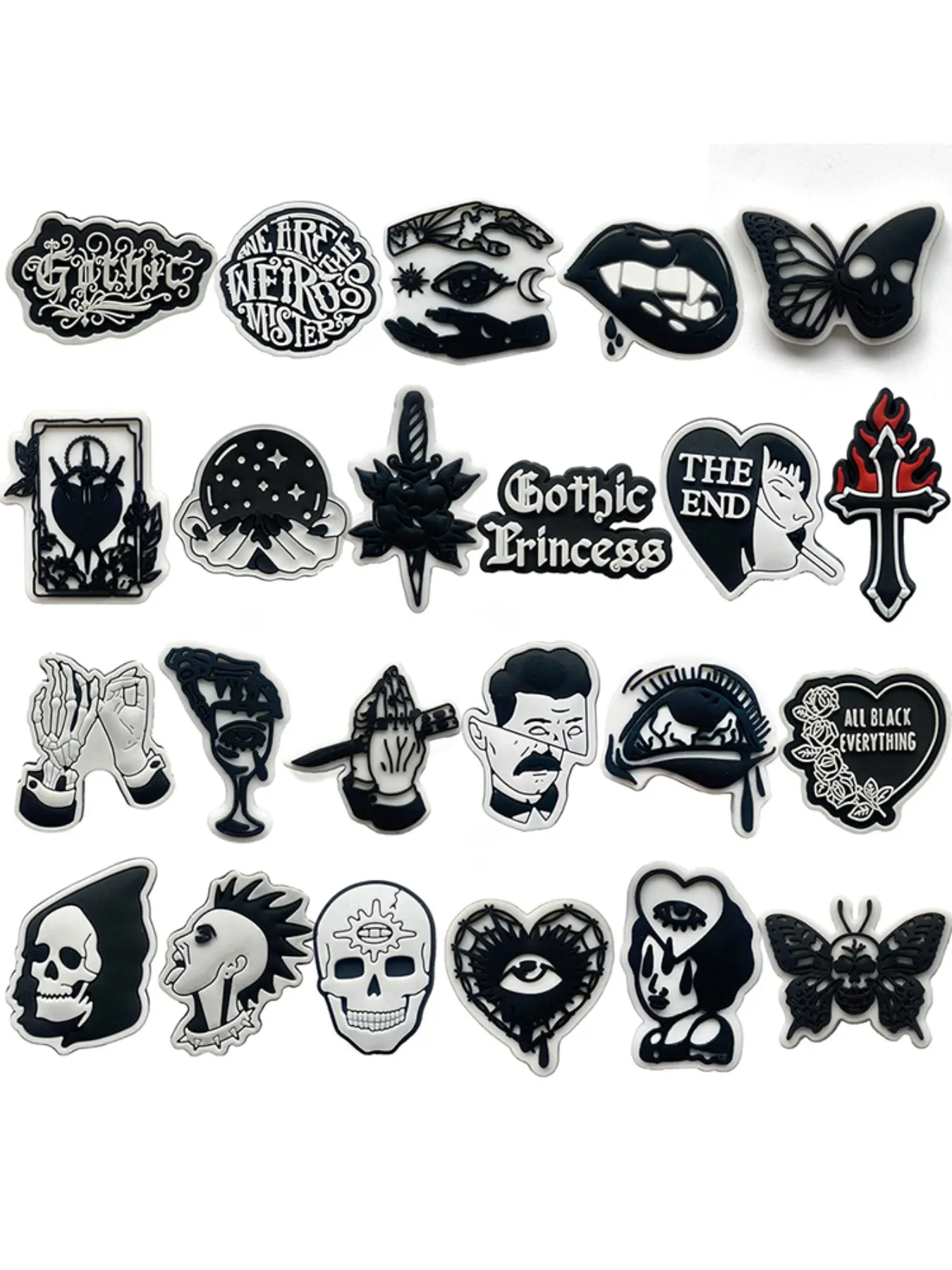 23 Piece Cartoon Series Shoe Charms For Bubble Slides Clogs Sandals, Footwear PVC Shoe Decorations Accessories Buckle For Christmas Birthday Gifts, Shoe Embellishment Set, Cute Shoe Decorations, Decorative Shoe Accessories