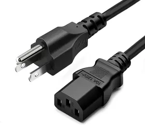 3 Prong AC Power Cord 10Ft Long Standard | 125V-250V | for Computer, Monitor, TV, Printer, Power Supply PSU Electric Cable Replacement Power Cord Lord Computer