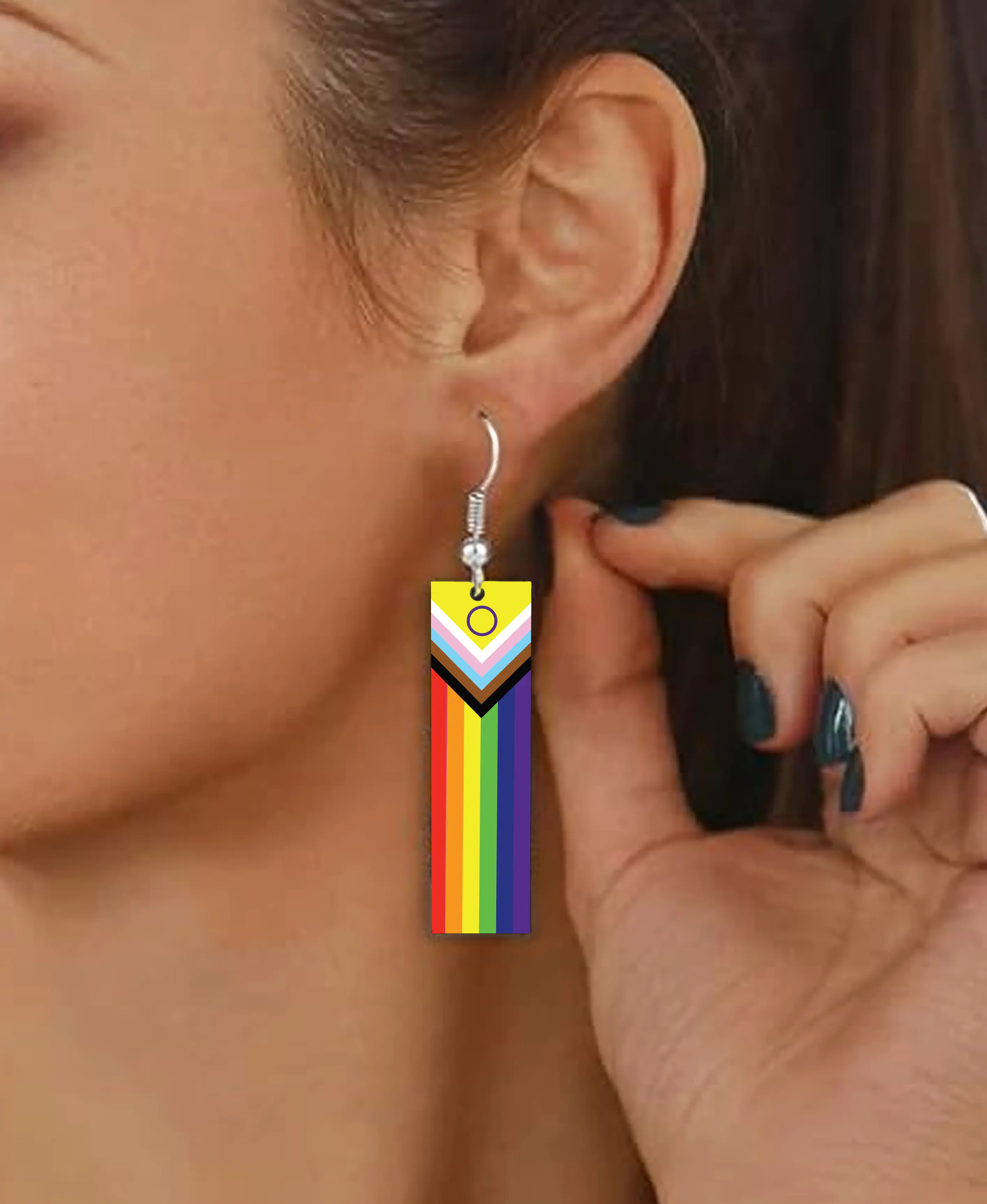 LGBTQIA+ Pride Flag Earrings – Rainbow, Lesbian, Gay Men, Transgender, Bisexual, Pansexual, Asexual Pride