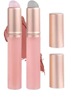 Silicone Lip Brush for Lipstick 2-Pack Microbrush Lip Applicator with Cap Reusable Hygienic Lip Makeup Tool Pink