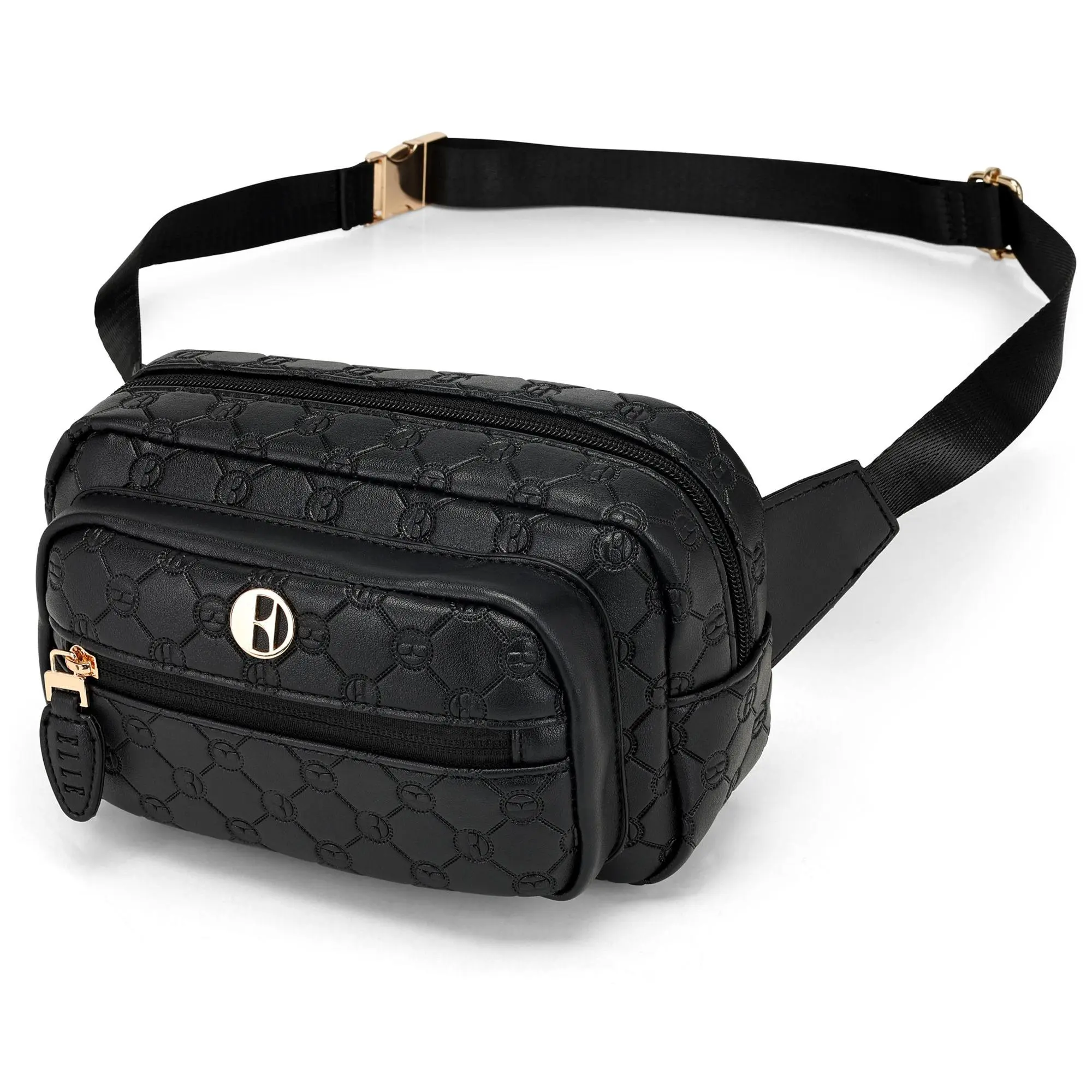 ELLE Compass Vegan Leather Monogram Sling Bag