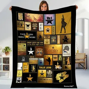 Alexander Hamilton Blanket Hamilton  Musical Fleece Throw Blanket All-Season Home Bedroom Bed Sofa Picnic Cover  Family Friends and Chridren Perfect Gift Birthday Present